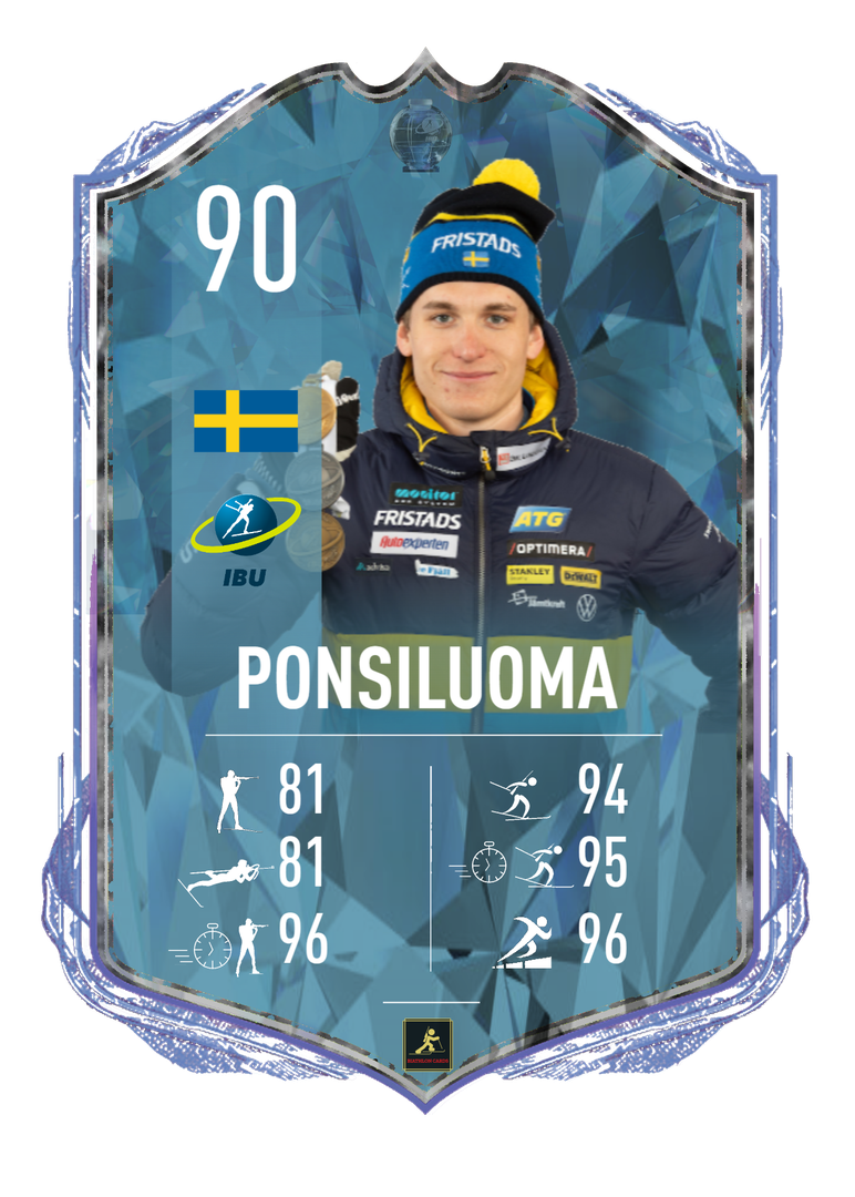 Martin Ponsiluoma - 2023/2024 Season favorite for the crystal globes - Biathlon Cards